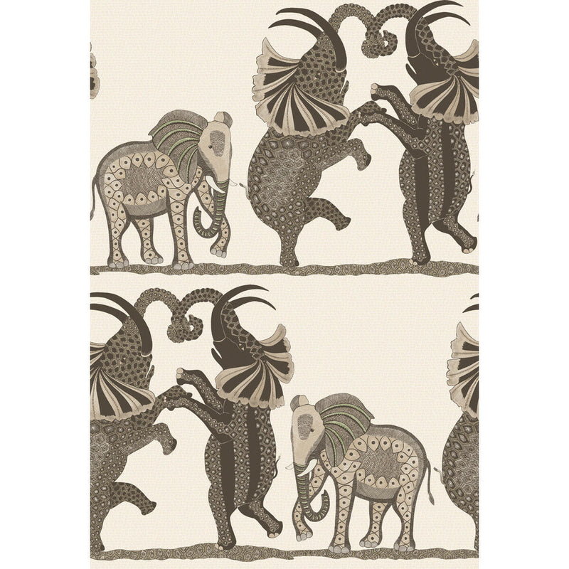 COLE & SON - SAFARI DANCE- NEUTRAL & CHARCOAL - Wallcovering by the Roll NEUTRAL & CHARCOAL