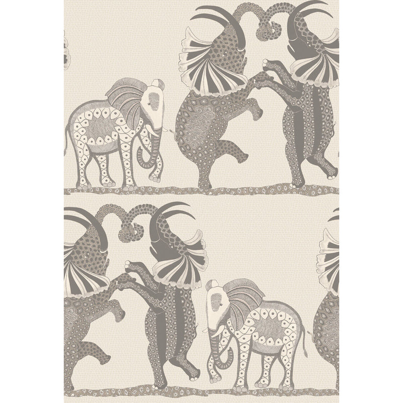 COLE & SON - SAFARI DANCE- PALE STONE & GREY - Wallcovering by the Roll PALE STONE & GREY