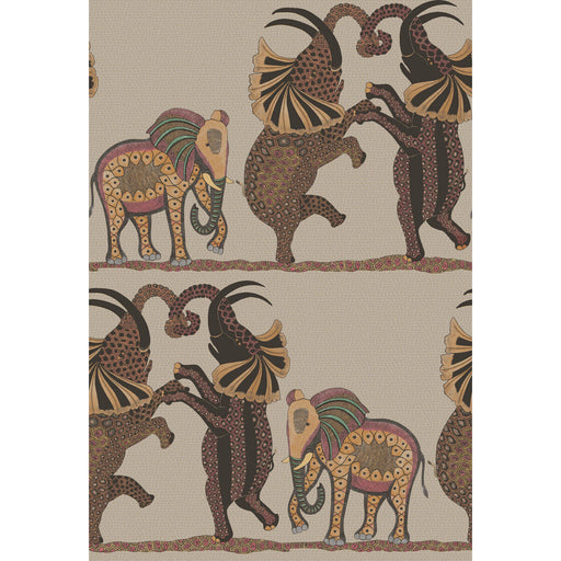 COLE & SON - SAFARI DANCE- RED & LINEN - Wallcovering by the Roll RED & LINEN