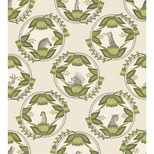 COLE & SON - ARDMORE CAMEOS- STONE & GREEN - Wallcovering by the Roll STONE & GREEN