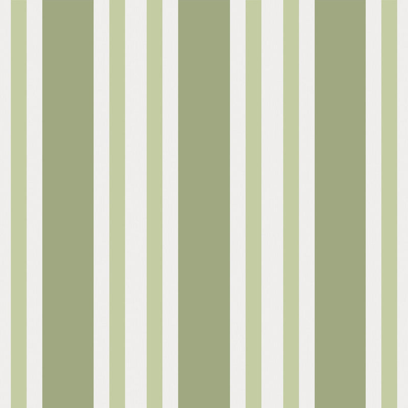 COLE & SON - POLO STRIPE- LEAF GREEN - Wallcovering by the Roll LEAF GREEN