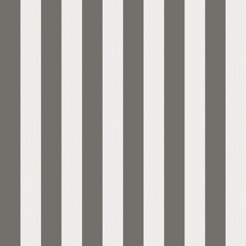 COLE & SON - REGATTA STRIPE- BLACK/WHITE/LINEN - Wallcovering by the Roll BLACK/WHITE/LINEN