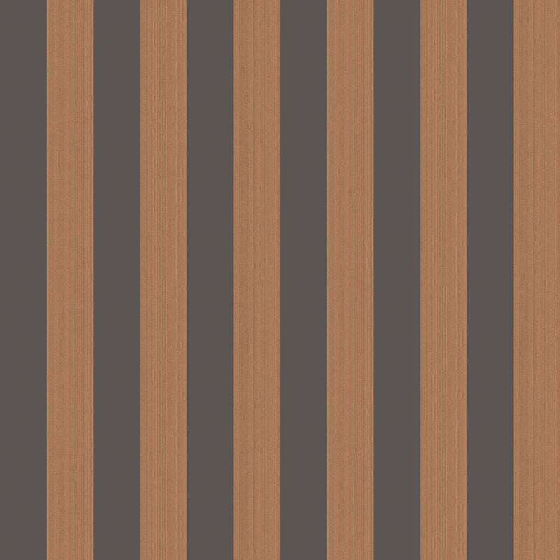 COLE & SON - REGATTA STRIPE- TAN + BLACK - Wallcovering by the Roll TAN + BLACK