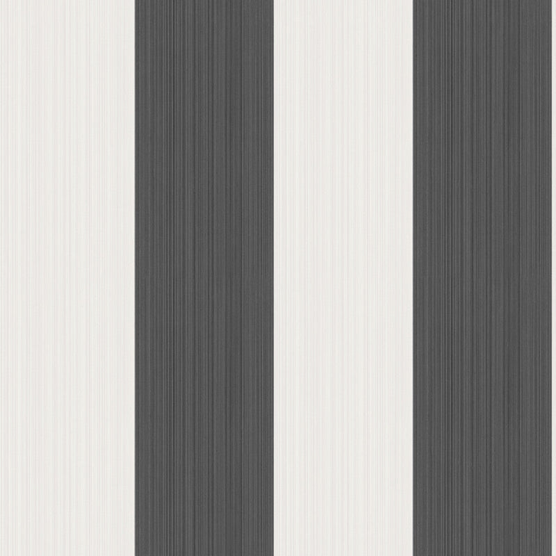 COLE & SON - JASPE STRIPE- BLACK + WHITE - Wallcovering by the Roll BLACK + WHITE