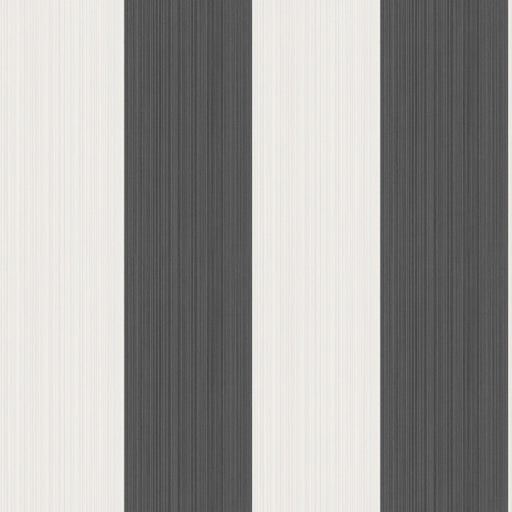 COLE & SON - JASPE STRIPE- BLACK + WHITE - Wallcovering by the Roll BLACK + WHITE