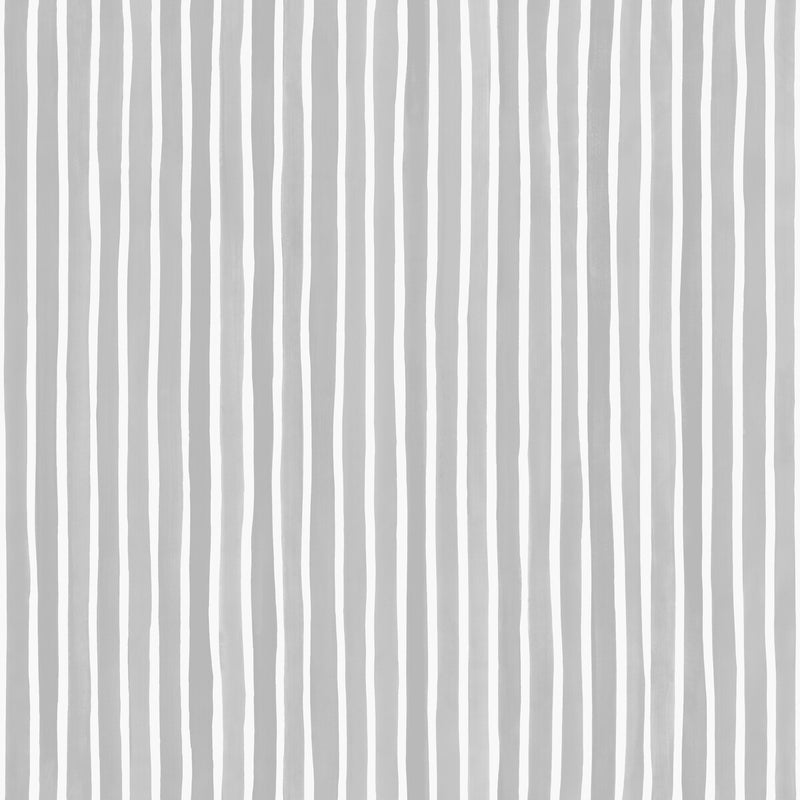 COLE & SON - CROQUET STRIPE- SOFT GREY - Wallcovering by the Roll SOFT GREY