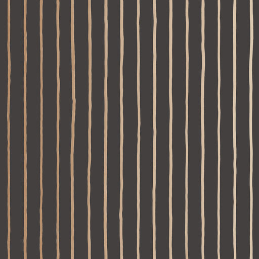 COLE & SON - COLLEGE STRIPE- CHARCOAL+GOLD - Wallcovering by the Roll CHARCOAL+GOLD