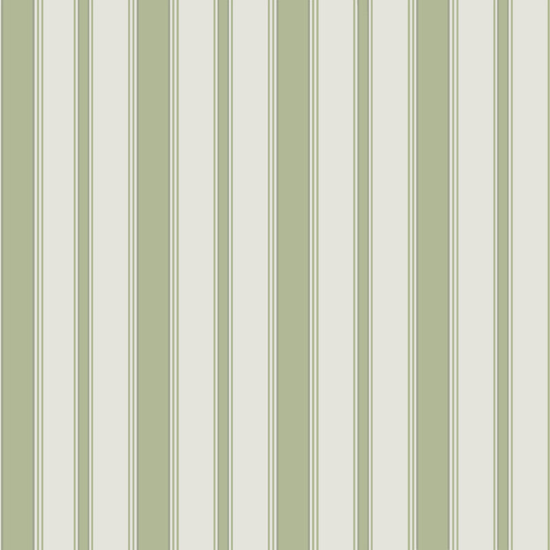 COLE & SON - CAMBRIDGE STRIPE- LEAF GREEN - Wallcovering by the Roll LEAF GREEN