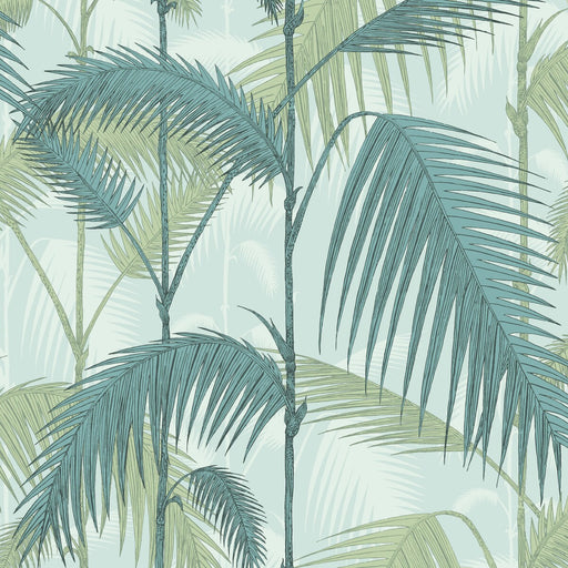 COLE & SON - PALM JUNGLE- PRINT ROOM BLUE/MINT - Wallcovering by the Roll PRINT ROOM BLUE/MINT