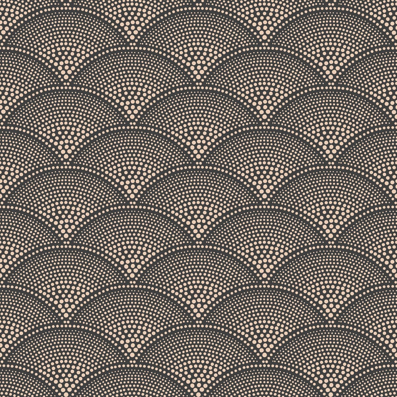 COLE & SON - FEATHER FAN- CHARCOAL/BRONZE - Wallcovering by the Roll CHARCOAL/BRONZE