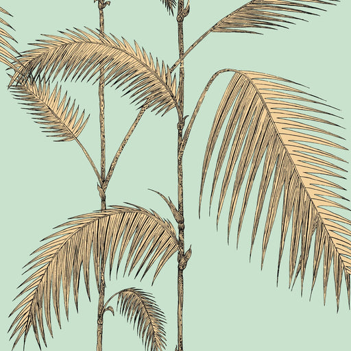 COLE & SON - PALM LEAVES- MINT/YELLOW - Wallcovering by the Roll MINT/YELLOW