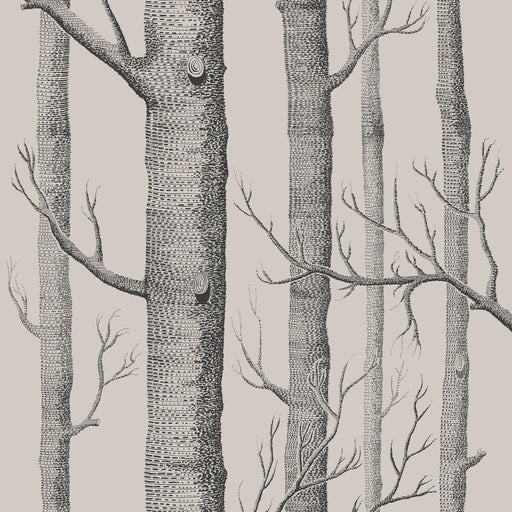 COLE & SON - WOODS- LINEN/CHARCOAL - Wallcovering by the Roll LINEN/CHARCOAL