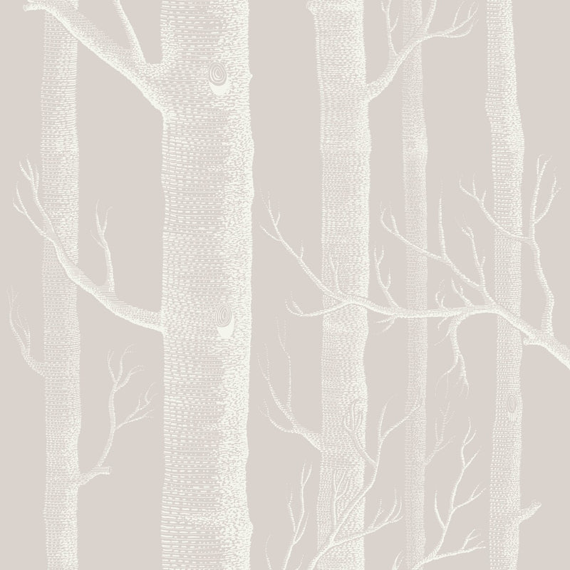COLE & SON - WOODS- STONE/WHITE - Wallcovering by the Roll STONE/WHITE