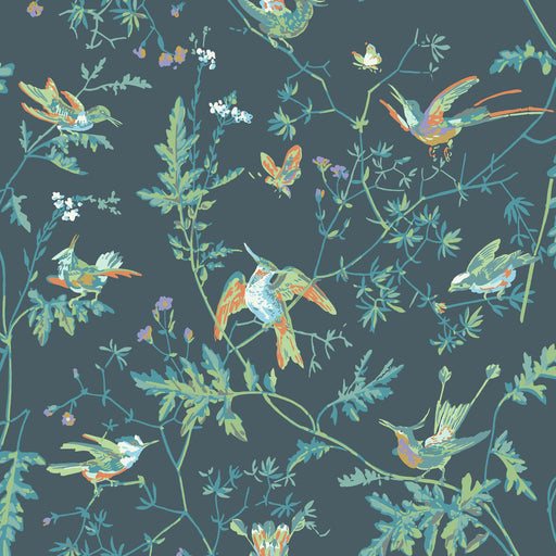 COLE & SON - HUMMINGBIRDS- VIRIDIAN - Wallcovering by the Roll VIRIDIAN