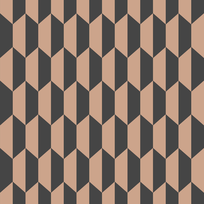 COLE & SON - PETITE TILE- CHARCOAL/BRONZE - Wallcovering by the Roll CHARCOAL/BRONZE