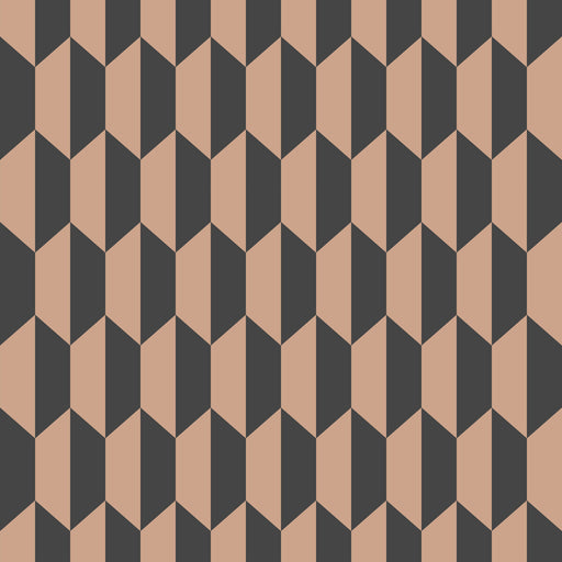 COLE & SON - PETITE TILE- CHARCOAL/BRONZE - Wallcovering by the Roll CHARCOAL/BRONZE