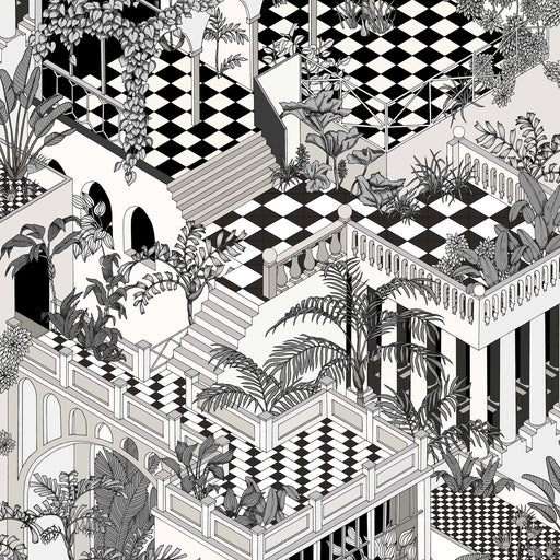 COLE & SON - MIAMI- BLACK/WHITE - Wallcovering by the Roll BLACK/WHITE