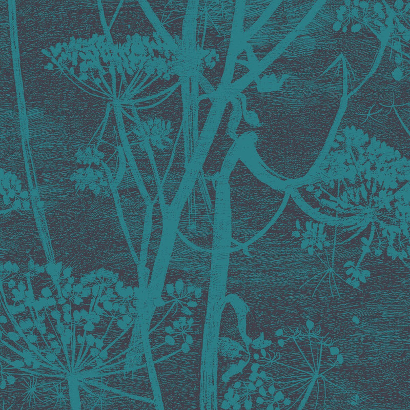 COLE & SON - COW PARSLEY- TEAL - Wallcovering by the Roll TEAL