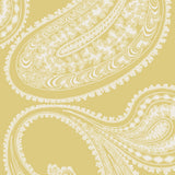 COLE & SON - RAJAPUR FLOCK- YELLOW/WHITE - Wallcovering by the Roll