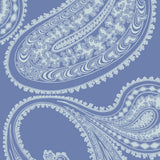 COLE & SON - RAJAPUR FLOCK- BLUE/WHITE - Wallcovering by the Roll