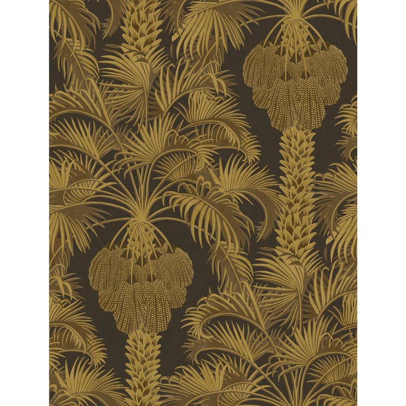 COLE & SON - HOLLYWOOD PALM- CHARCOAL & GOLD - Wallcovering by the Roll CHARCOAL & GOLD