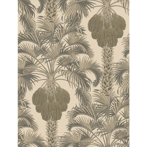 COLE & SON - HOLLYWOOD PALM- SILVER & CHARCOAL - Wallcovering by the Roll SILVER & CHARCOAL