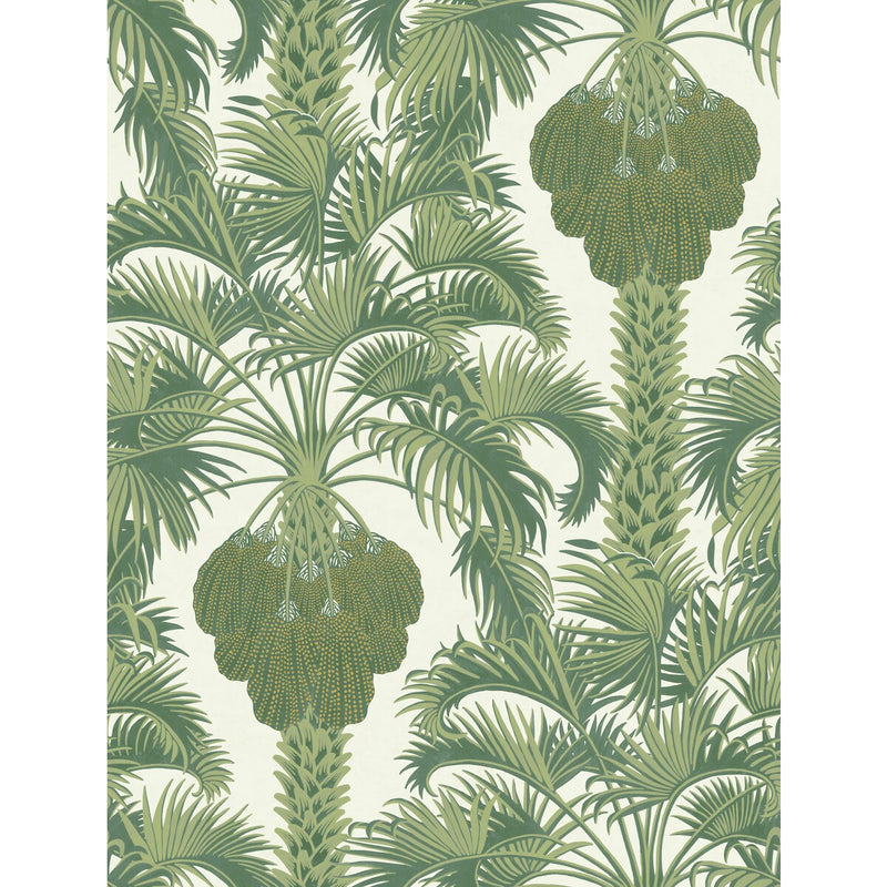 COLE & SON - HOLLYWOOD PALM- LEAF GREEN - Wallcovering by the Roll LEAF GREEN