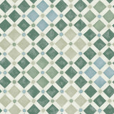 COLE & SON - ZELLIGE- OLIVE & PRINT ROOM BLUE - Wallcovering by the Roll