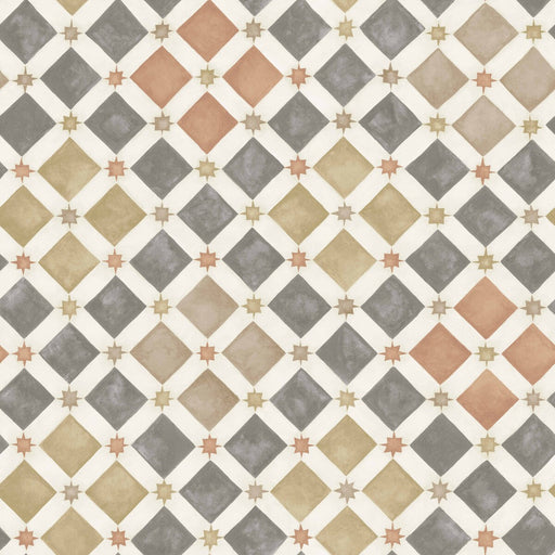 COLE & SON - ZELLIGE- SPICE & CHARCOAL - Wallcovering by the Roll SPICE & CHARCOAL
