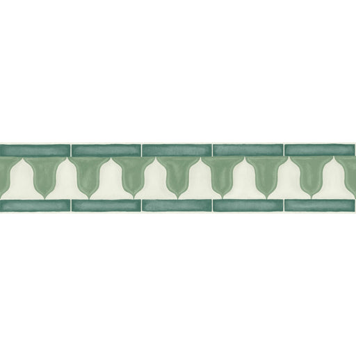 COLE & SON - ZELLIGE BORDER- OLIVE - Wallcovering by the Roll OLIVE