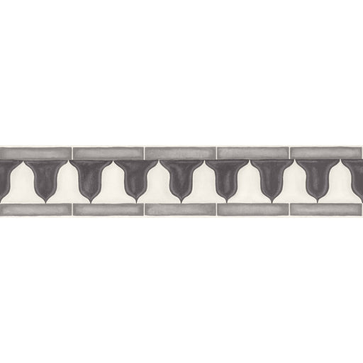 COLE & SON - ZELLIGE BORDER- SOOT & SNOW - Wallcovering by the Roll SOOT & SNOW