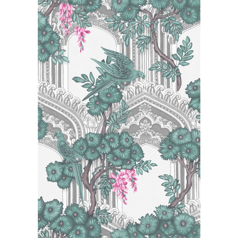 COLE & SON - BABYLON- TEAL & PINK - Wallcovering by the Roll TEAL & PINK