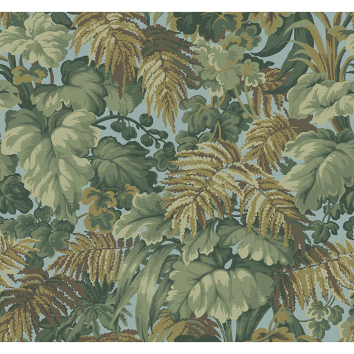 COLE & SON - ROYAL FERNERY- KHAKI & PRINT ROOM BLUE - Wallcovering by the Roll KHAKI & PRINT ROOM BLUE
