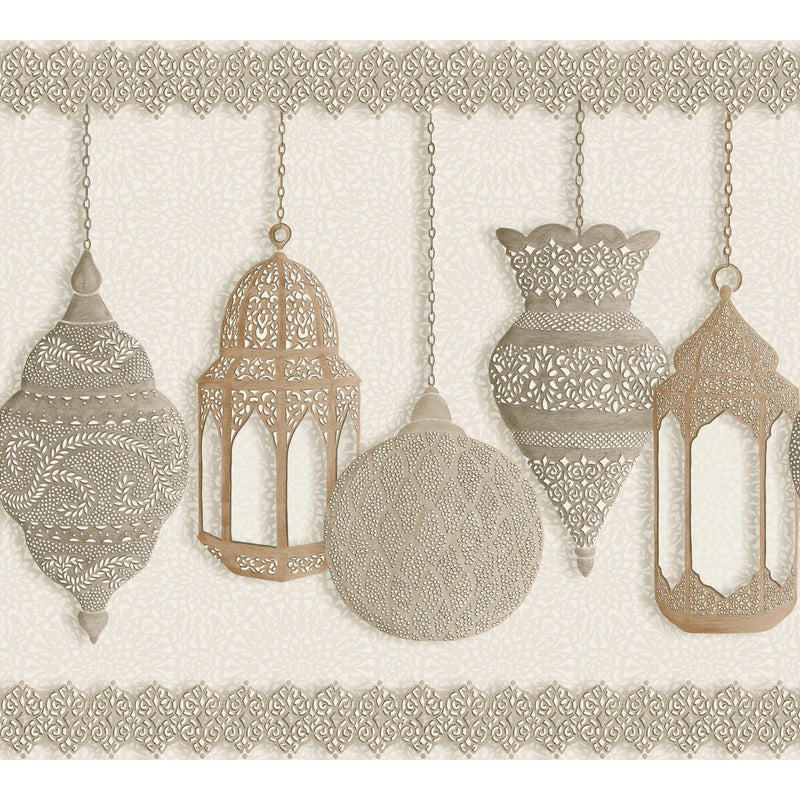 COLE & SON - FEZ- GILVER & PARCHMENT - Wallcovering by the Roll GILVER & PARCHMENT