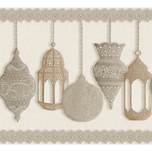 COLE & SON - FEZ- GILVER & PARCHMENT - Wallcovering by the Roll GILVER & PARCHMENT