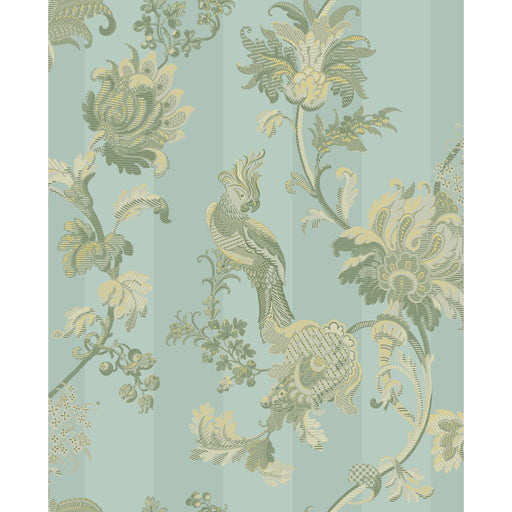 COLE & SON - ZERZURA- DUCK EGG & OLIVE - Wallcovering by the Roll DUCK EGG & OLIVE