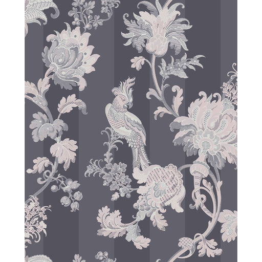 COLE & SON - ZERZURA- SLATE GREY & BLUSH PINK - Wallcovering by the Roll SLATE GREY & BLUSH PINK