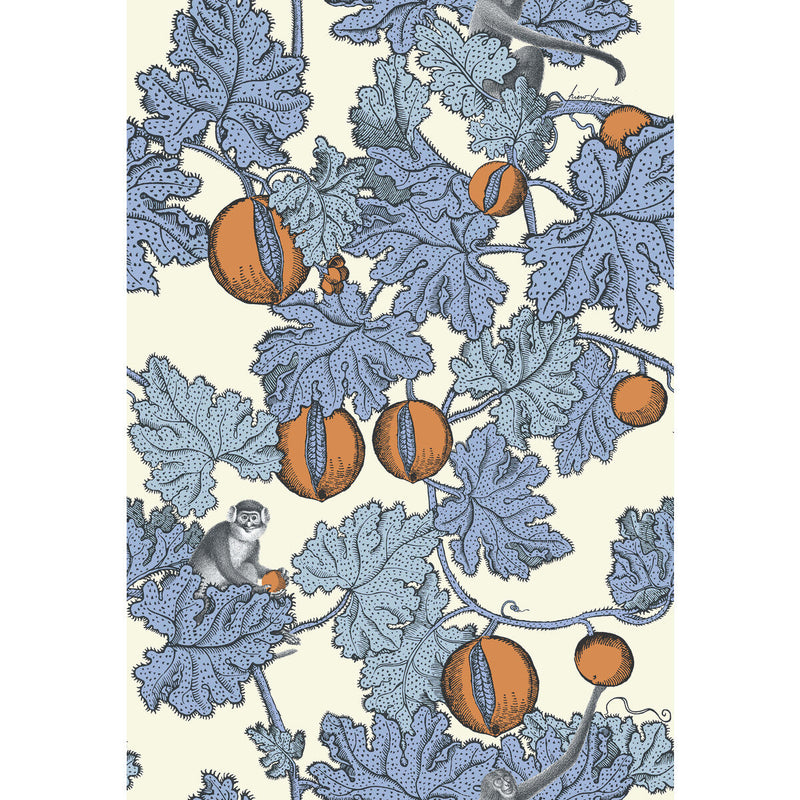 COLE & SON - FRUTTO PROIBITO- HYACINTH & ORANGE - Wallcovering by the Roll HYACINTH & ORANGE