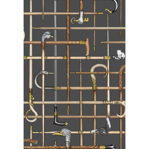 COLE & SON - BASTONI- CHARCOAL - Wallcovering by the Roll CHARCOAL