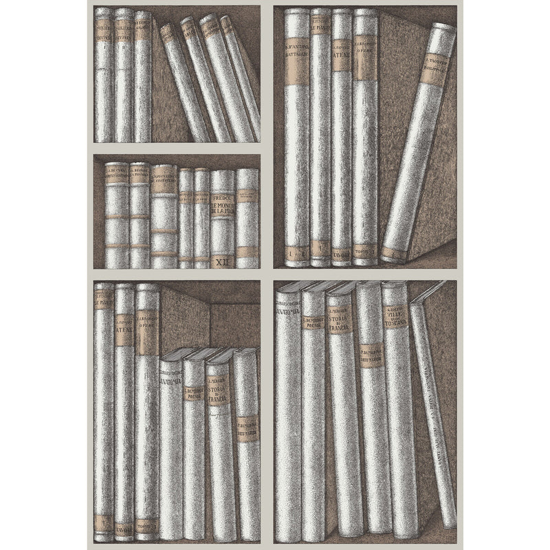 COLE & SON - EX LIBRIS- STONE/LINEN - Wallcovering by the Roll STONE/LINEN