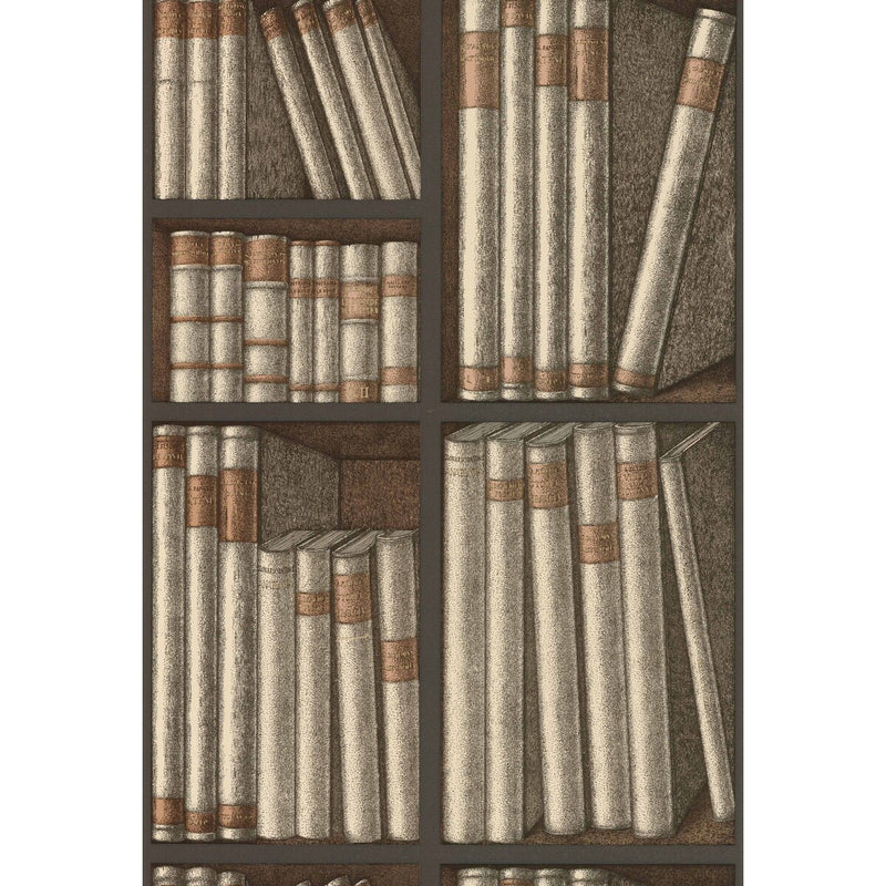 COLE & SON - EX LIBRIS- OAT/CHARCOAL - Wallcovering by the Roll OAT/CHARCOAL