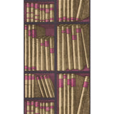 COLE & SON - EX LIBRIS- GOLD/MAGENTA - Wallcovering by the Roll