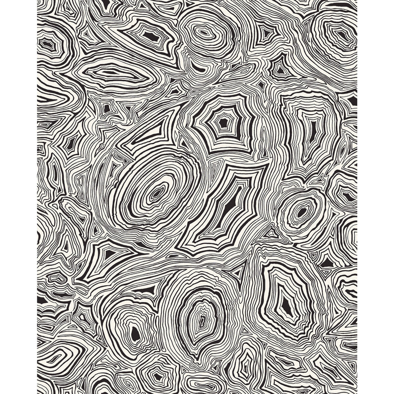 COLE & SON - MALACHITE- WHITE/BLACK - Wallcovering by the Roll WHITE/BLACK