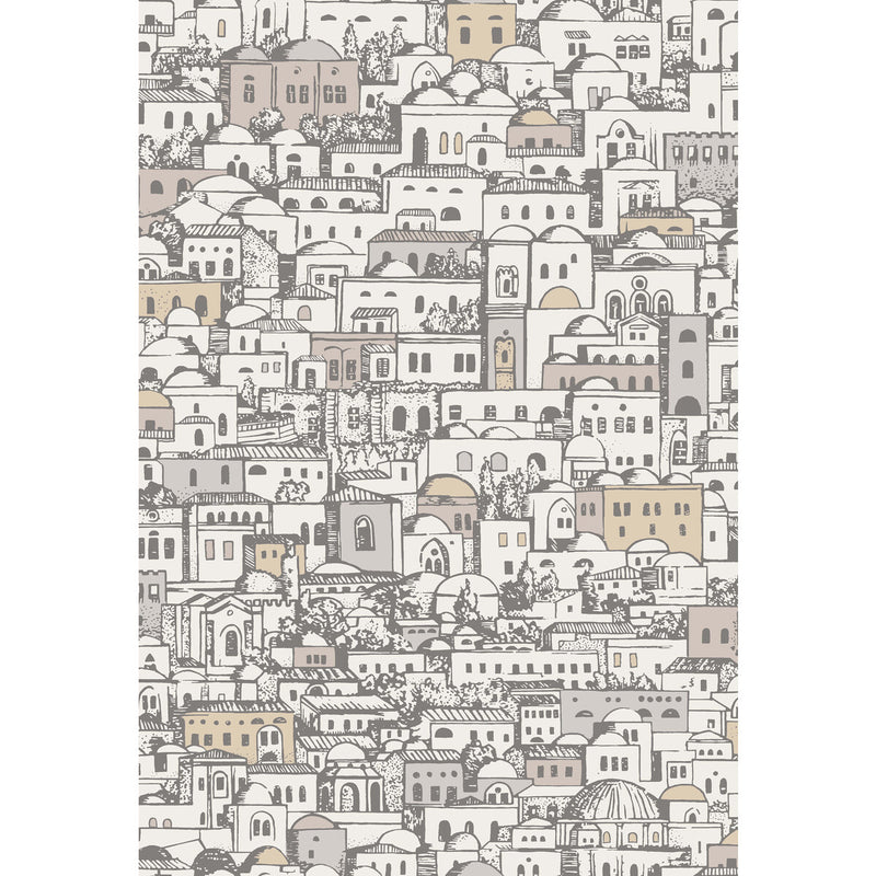 COLE & SON - MEDITERRANEA- WHITE/GILVER - Wallcovering by the Roll WHITE/GILVER