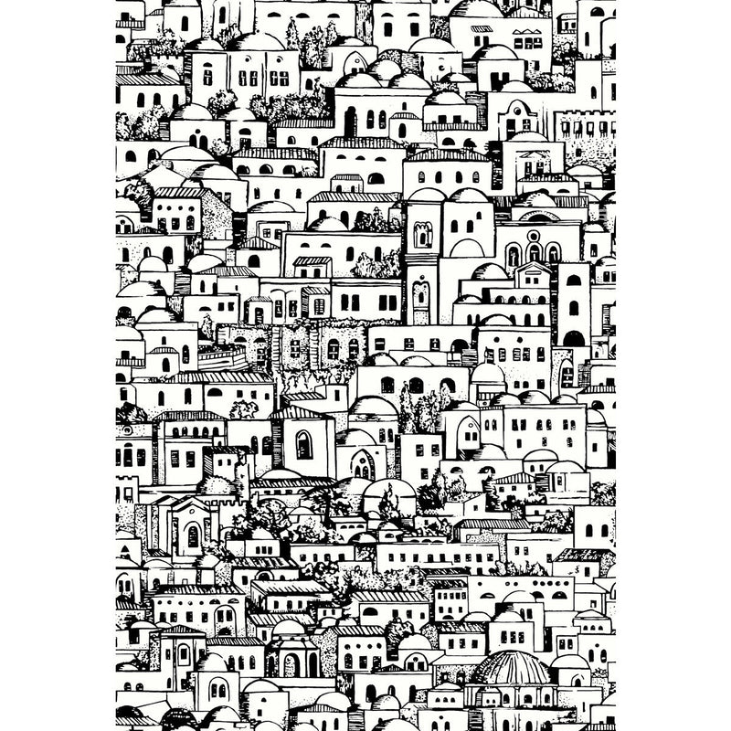 COLE & SON - MEDITERRANEA- WHITE/BLACK - Wallcovering by the Roll WHITE/BLACK
