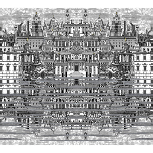COLE & SON - RIFLESSO- BLACK/WHITE - Wallcovering by the EACH BLACK/WHITE