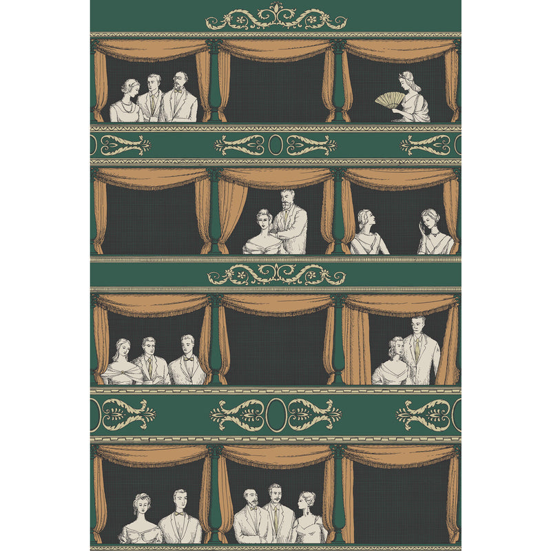 COLE & SON - TEATRO- RACING CAR GREEN - Wallcovering by the Roll RACING CAR GREEN