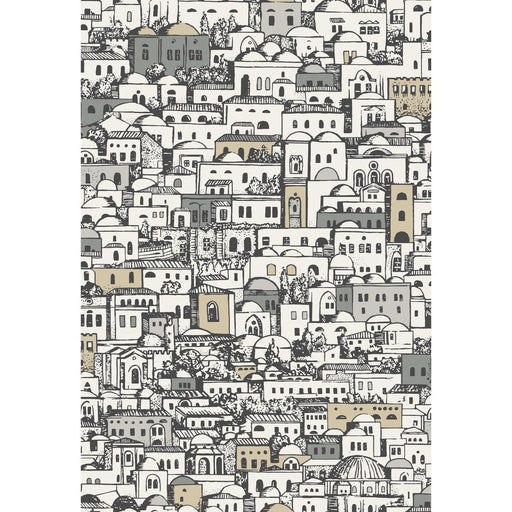 COLE & SON - MEDITERRANEA- WHITE & METALLIC - Wallcovering by the Roll WHITE & METALLIC