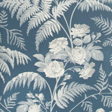 COLE & SON - ROSE- WHITE/ICE BLUE/DENIM - Wallcovering by the Roll