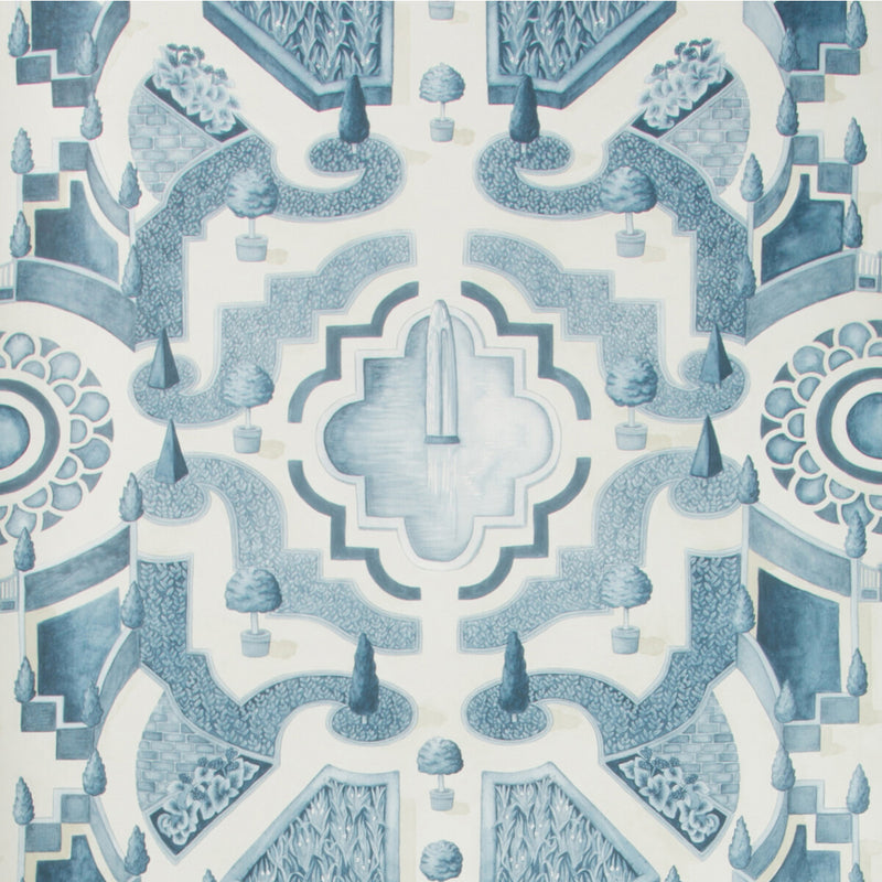 COLE & SON - TOPIARY- CHINA BLUE - Wallcovering by the Roll CHINA BLUE